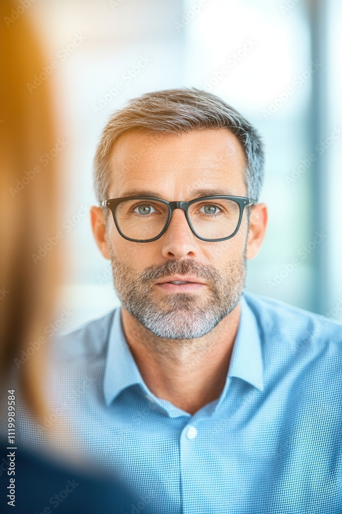 Confident businessman looking directly into the camera. Confident businessman looking directly into the camera.