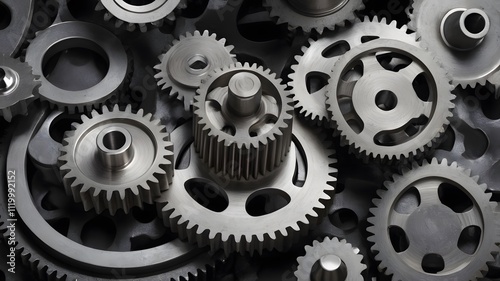 High-Definition Image of Industrial Gear Mechanism