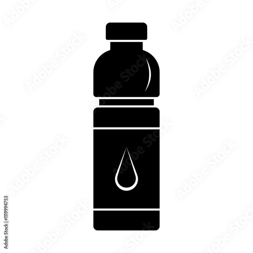 Water bottle icon, flat style pictogram icon for mobile app ui or ux, vector illustration symbol logo sign design, isolated on white