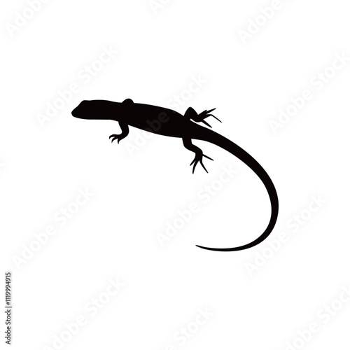 lizard silhouette isolated on white background. Lizard icon vector illustration design.