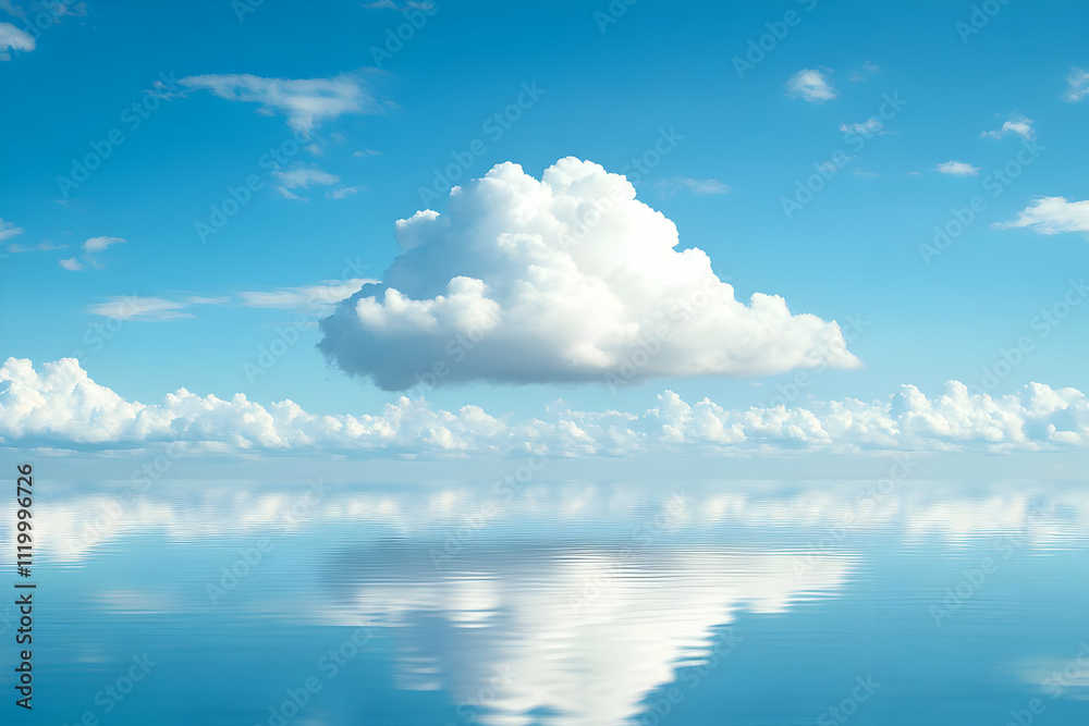 Serene Sky Reflection Background Image Serene Sky Reflection Background Image