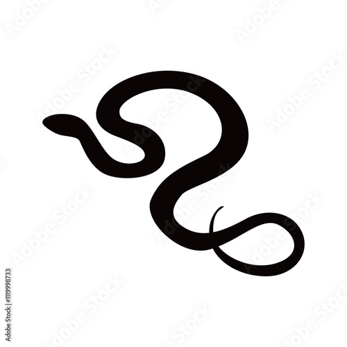 Wallpaper Mural Black Snake Silhouette  icon vector Torontodigital.ca