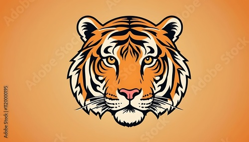 Tiger logo for websites and channels tiger icon or modern line symbol.  line art and icon design ,3 photo