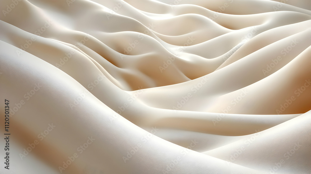 Obraz premium Creamy 3D Wave Abstract Background