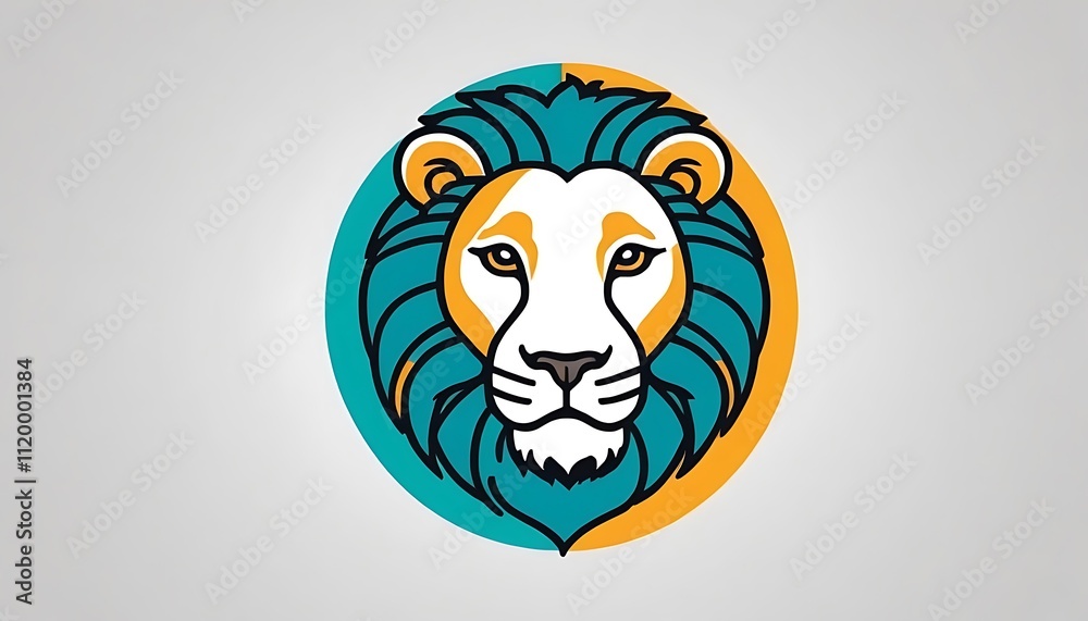 lion head with mane lion icon or modern line symbol. book, carnivore, comic, 7 lion head with mane lion icon or modern line symbol. book, carnivore, comic, 7