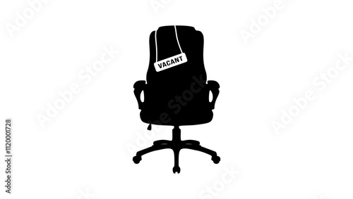 vacant office job , black isolated silhouette