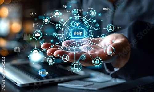 Wallpaper Mural Close-up of a person's open hand reaching out, suggesting connection, offer, or help. Torontodigital.ca