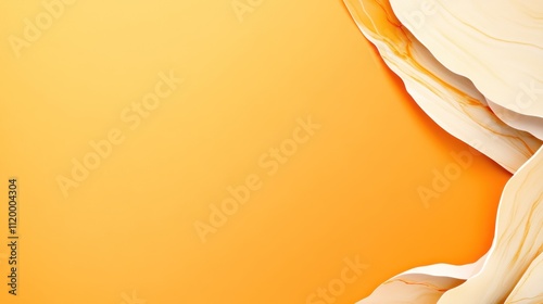 Abstract design featuring soft curves and warm orange tones.