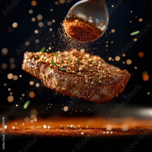 Enhance your grilled steak with paprika cumin brown sugar rub backyard cooking recipe nighttime close-up flavorful experience