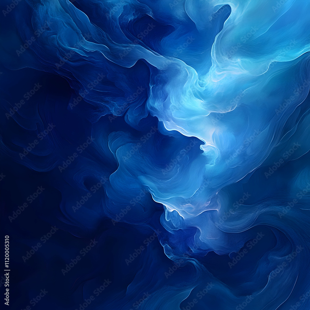 Fototapeta premium Abstract Blue Swirls Background Image