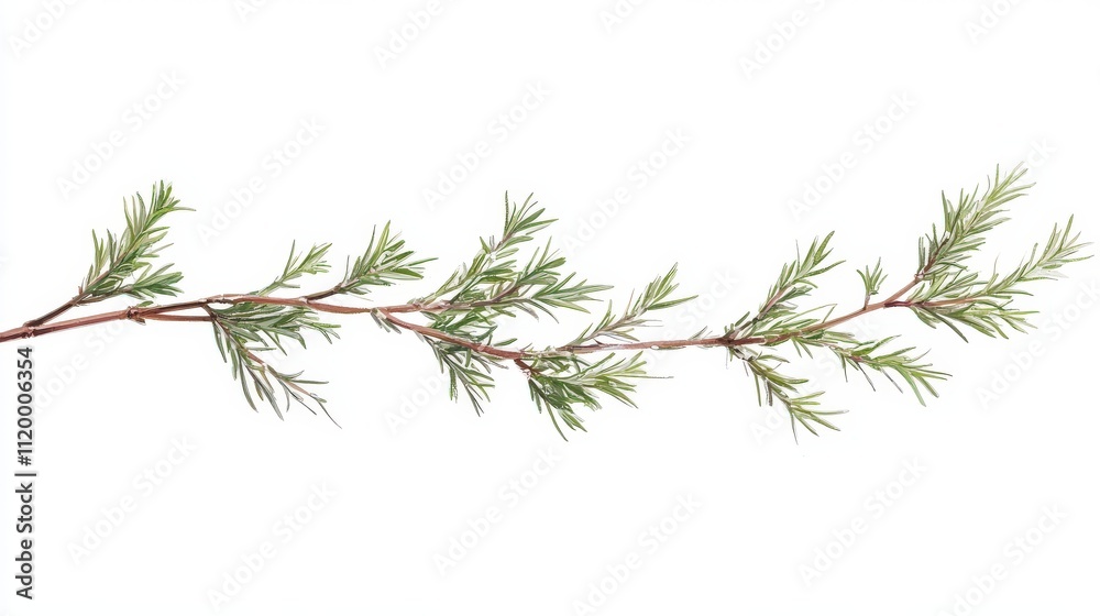 Rosemary Sprig Isolated On White Background Rosemary Sprig Isolated On White Background