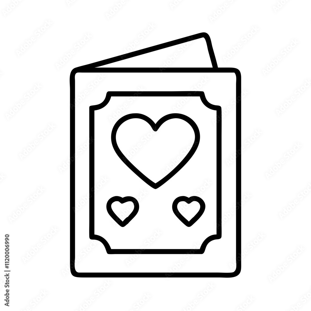 valentine s day card Outline Icon, valentine icon - Black outline icon of valentine s day card symbolizing valentines day, holidays, and festive in simple design valentine s day card Outline Icon, valentine icon - Black outline icon of valentine s day card symbolizing valentines day, holidays, and festive in simple design