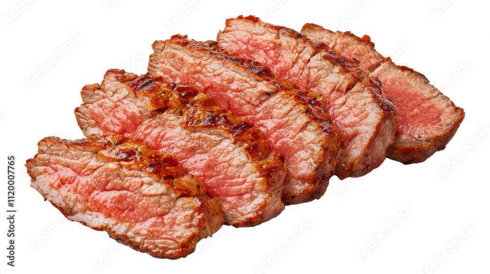 Freshly grilled mignon beef tenderloin with herbs and pepper for lunch