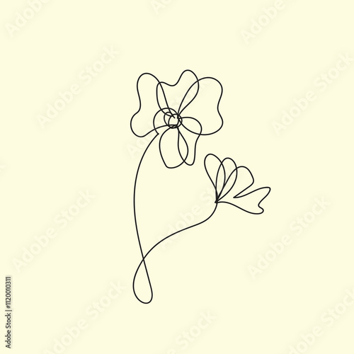 orchid flower vector illustration