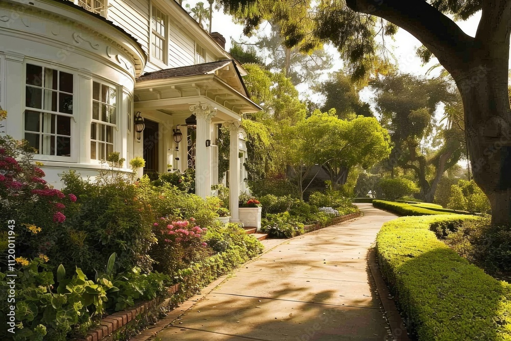 Naklejka premium Colonial Charm: A Stylish Home in an Upscale Portland Neighborhood