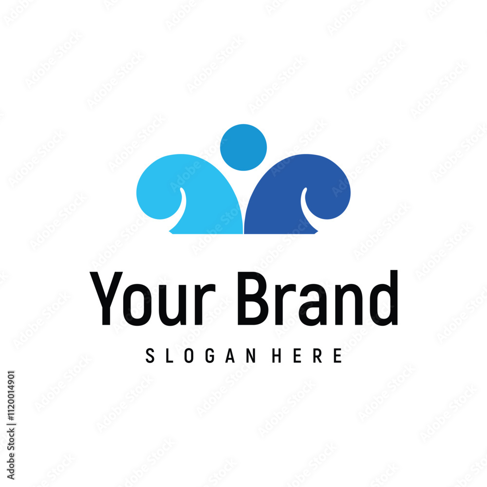 people team logo design element vector template