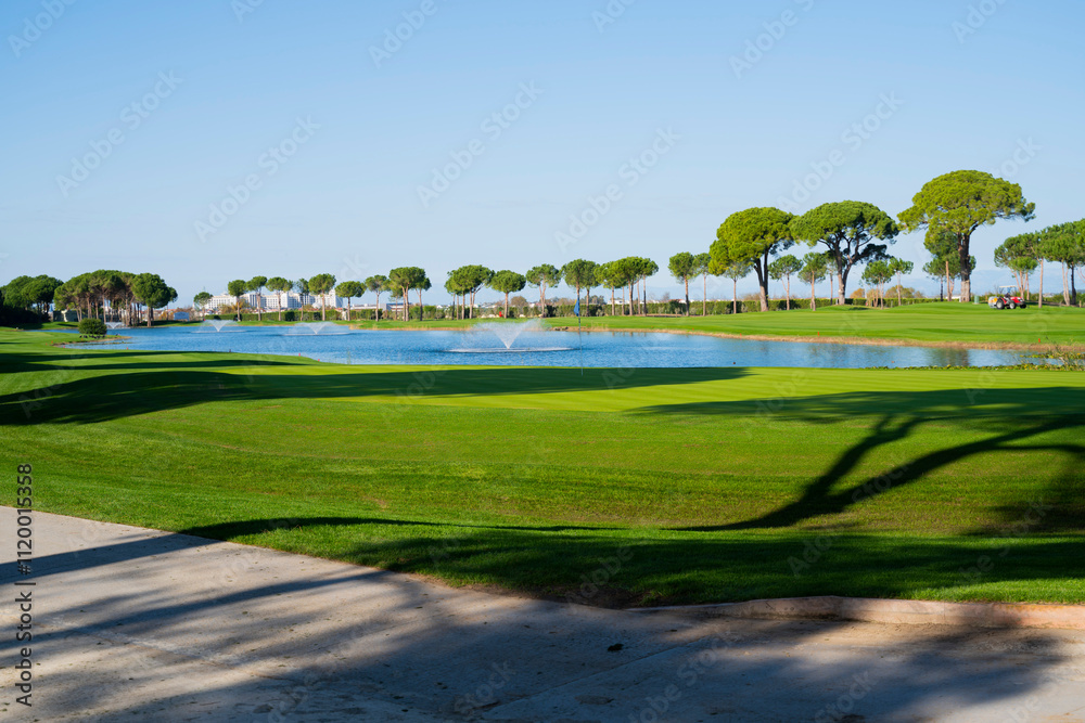 panoramic view of the golf course panoramic view of the golf course