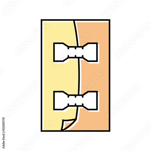 bone fixation plate fracture injury color icon vector. bone fixation plate fracture injury sign. isolated symbol illustration