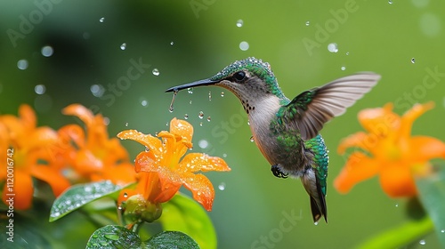 Hummingbird Sipping Nectar in High Definition