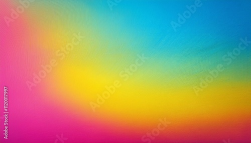abstract combination of hot pink vivid yellow and blue cyan solid color linear gradient background