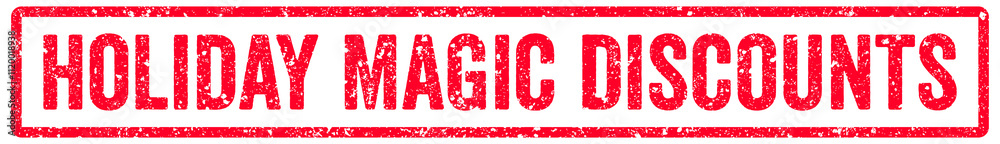 Holiday Magic Discounts Stamp Transparent Seal, Red Grunge Holiday Magic Discounts Word Rubber Stamp Seal Holiday Magic Discounts Stamp Transparent Seal, Red Grunge Holiday Magic Discounts Word Rubber Stamp Seal