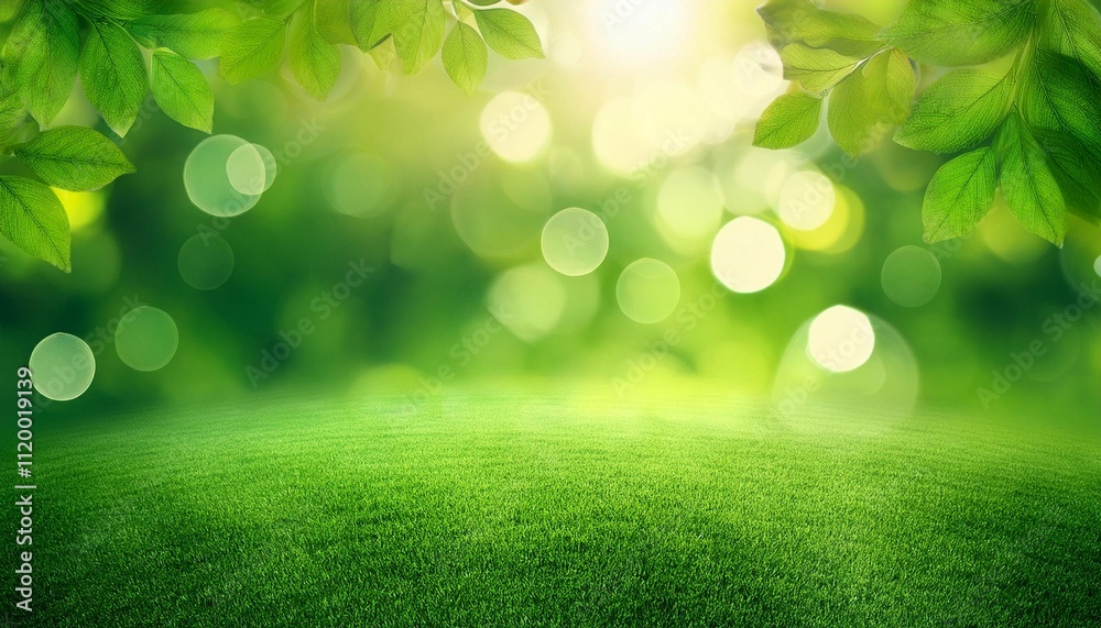 Obraz premium bokeh green nature background green backgrounds outdoors