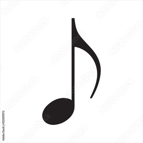Music notes silhouette vector icon design whit a white background.