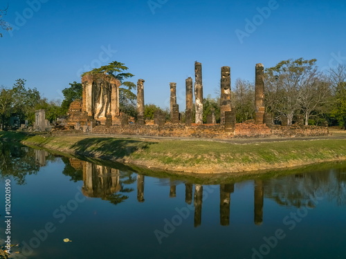 Ruins of Wat Chetuphon in Sukhothai, Thailand