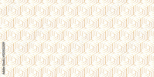 Abstract golden linear graphic ornament. arabian Stylish Seamless pattern on white background. Creative design. Design for book, notebook and calendar covers. high quality textile design, vector .	