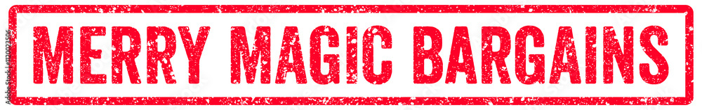 Merry Magic Bargains Stamp Transparent Seal, Red Grunge Merry Magic Bargains Word Rubber Stamp Seal Merry Magic Bargains Stamp Transparent Seal, Red Grunge Merry Magic Bargains Word Rubber Stamp Seal