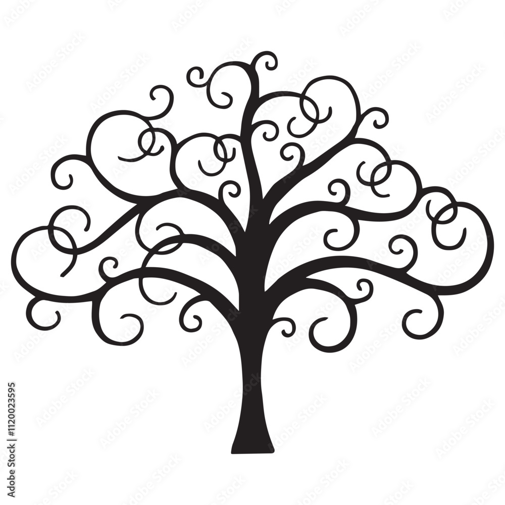 Tree, flower and leaf icons. Modern geometric nature icons. Tree, flower and leaf icons. Modern geometric nature icons.