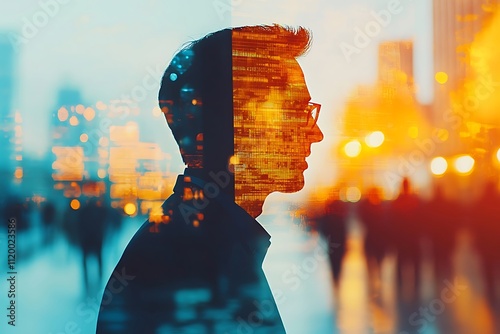 Business Collaboration Double Exposure