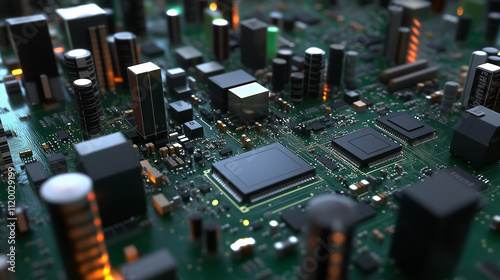 Circuit components meticulously arranged on a development board, showcasing innovation and precision in electronic engineering, where every element plays a crucial role in creating functional technolo