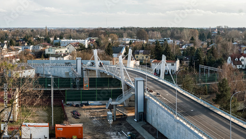 Construction of roads and bridges in the city photo