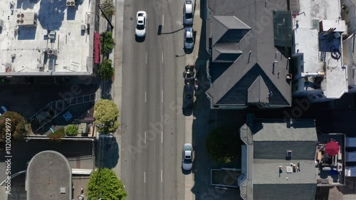 Top-down aerial drone views of San Francisco urban landscape and architecture