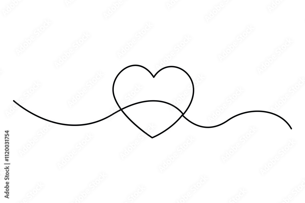 Heart continuous one line art drawing of heart hand drawn vector illustration
Heart continuous one line art drawing of heart hand drawn vector illustration