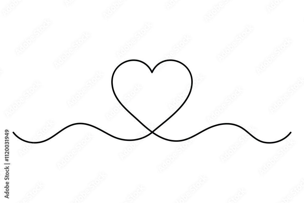 Heart continuous one line art drawing of heart hand drawn vector illustration
Heart continuous one line art drawing of heart hand drawn vector illustration
