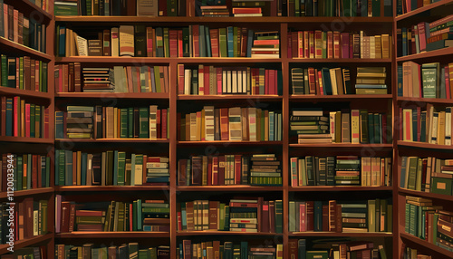 The mischievous bookshelf rearranged books into mysterious patterns, inviting exploration