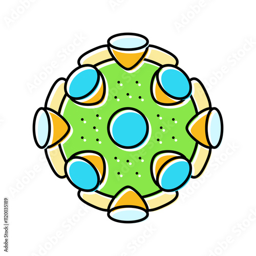 virus genetic engineering color icon vector. virus genetic engineering sign. isolated symbol illustration