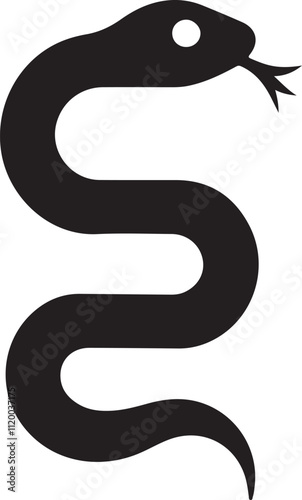 Wallpaper Mural Black Snake Silhouette Stock Image High Resolution Vector Torontodigital.ca