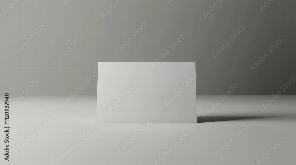 Blank Square Card Mockup On White Surface Blank Square Card Mockup On White Surface