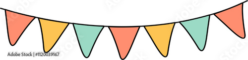 Colorfull party bunting flag
