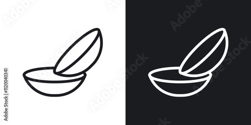 contact lenses icons. vector set in black colors