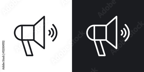 Loud Speaker icons. vector set in black colors