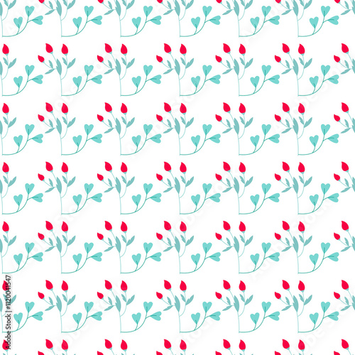 Floral pattern with a winter theme.
