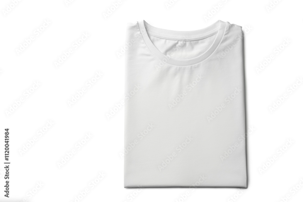 White t-shirt on white background, top view. Mockup for design White t-shirt on white background, top view. Mockup for design