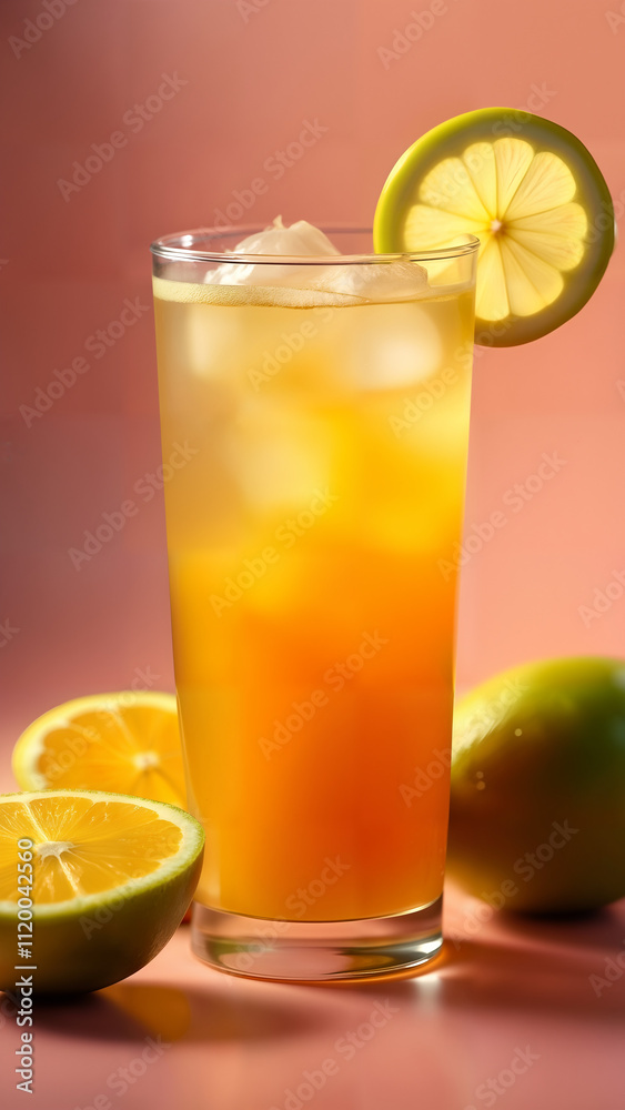 Fototapeta premium Tropical Mango Passion Iced Tea