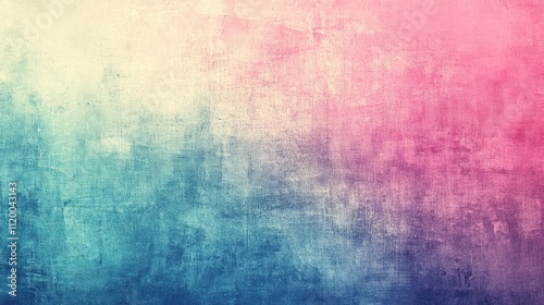 Abstract background with textured gradient in blue, pink and yellow colors.