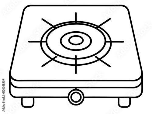 Gass stove line icon vector