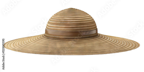 Garden hat with a wide brim and breathable material, for sun protection during gardening, isolated on transparent background PNG photo